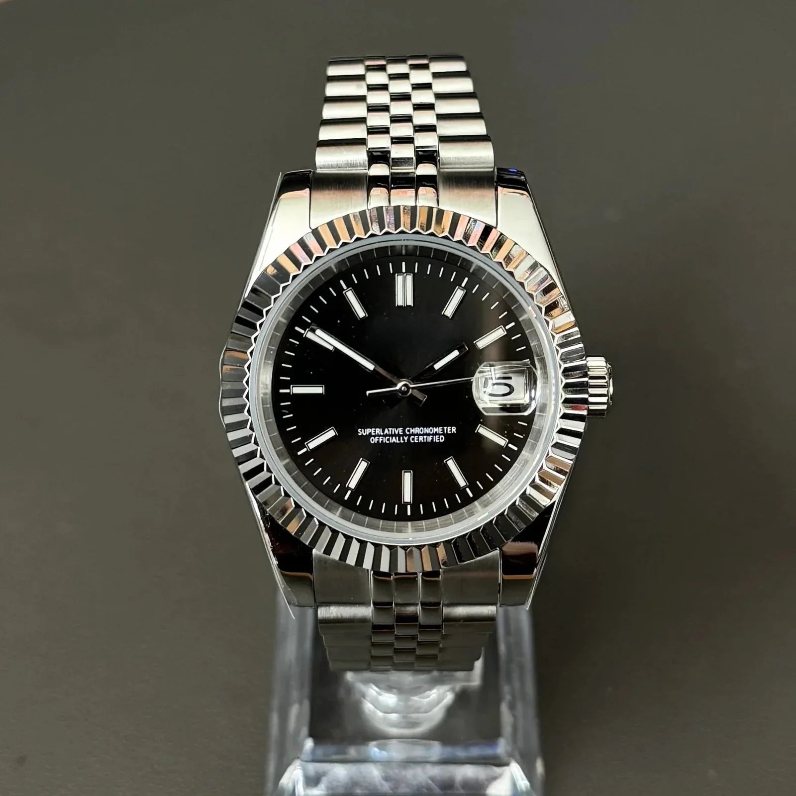 Custom Watch Heritage Automatic Stainless Steel Black
