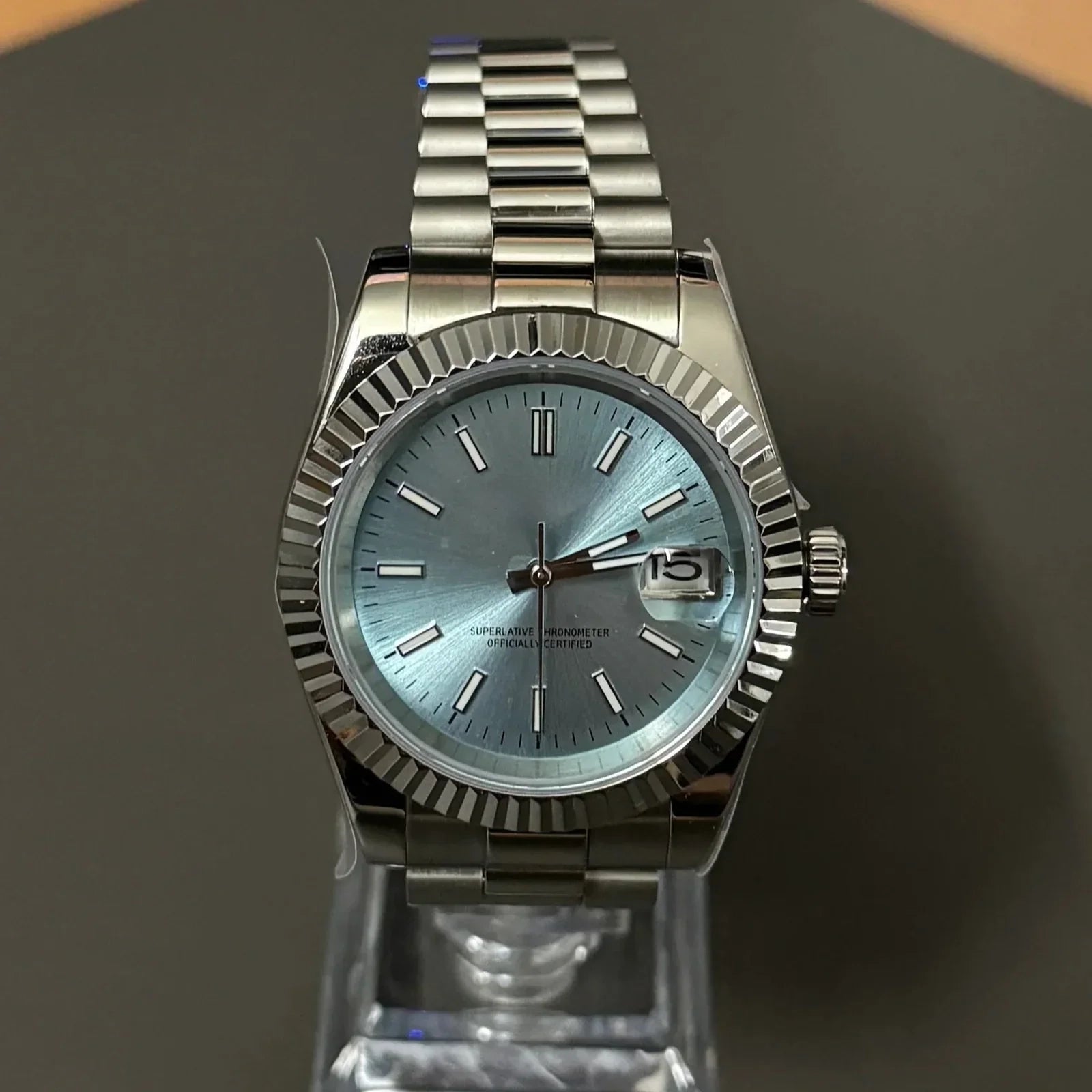 Custom Watch Heritage Automatic Steel Ice Blue