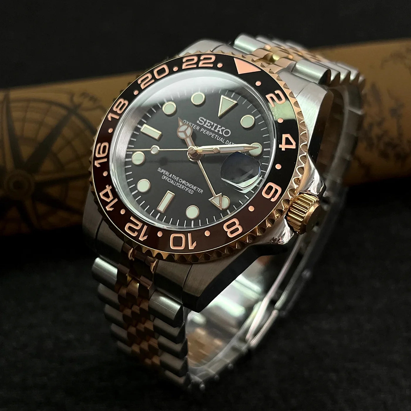 Custom Watch Gmteiko Rose Gold Steel