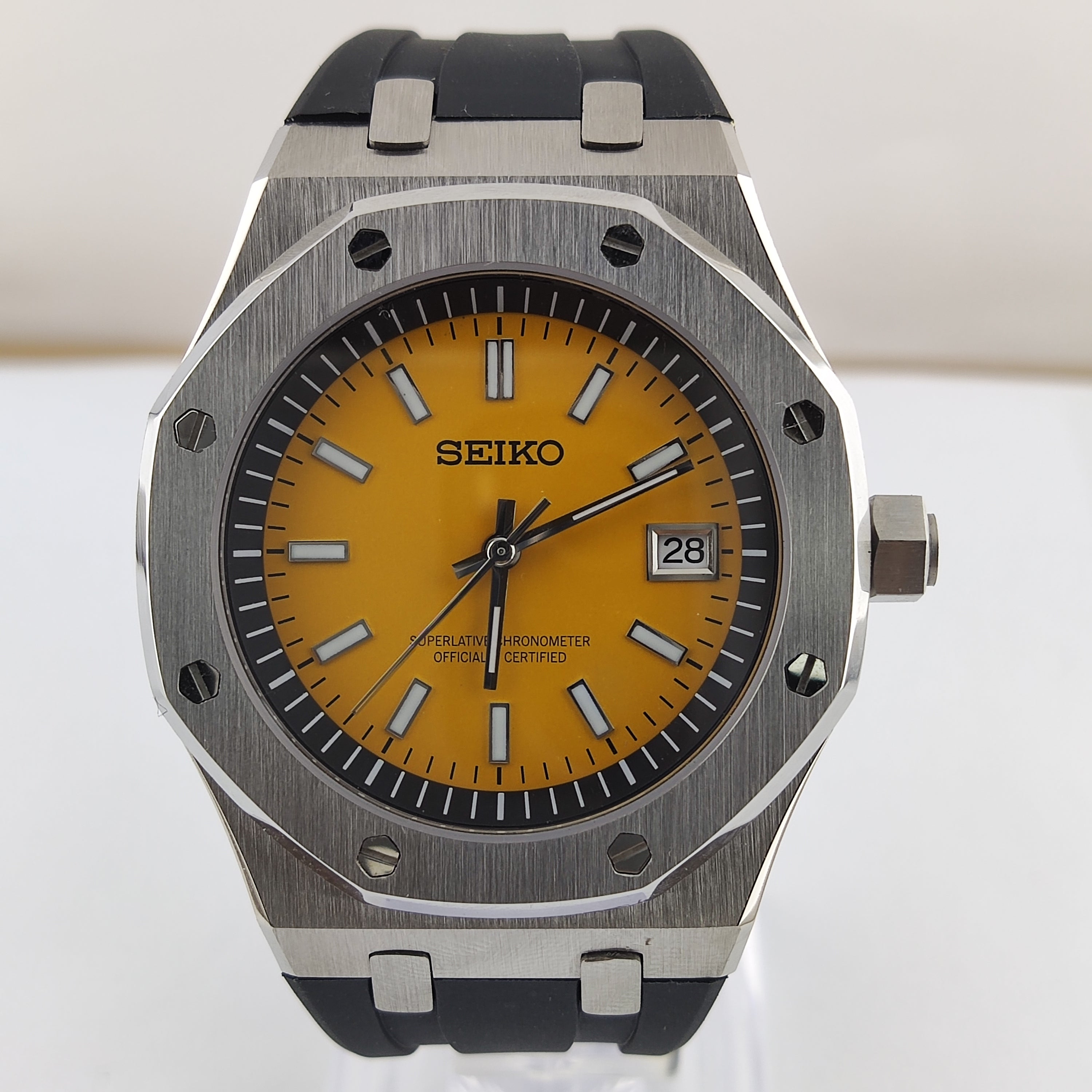Custom Watch Seiak Black&Yellow
